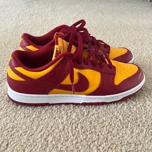USC Nike dunk lows.